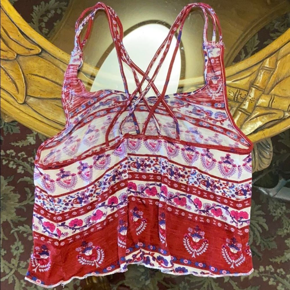 ✨Maroon Patterned Crop ❣️ - Picture 3 of 7